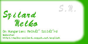 szilard melko business card